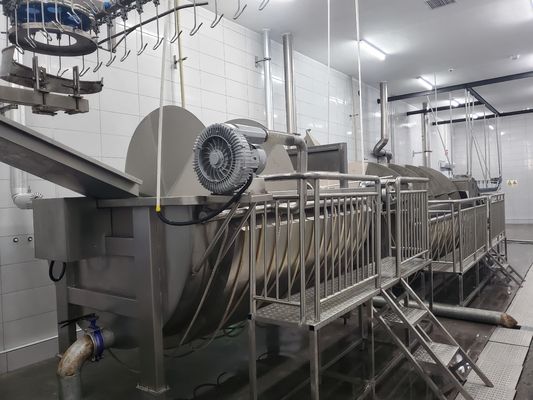 गर्म बिक्री पोल्ट्री ठंडा कत्लेआम उपकरण पोल्ट्री चिकन हलाल कसाई उपकरण के लिए पूर्व-चिलर मशीन